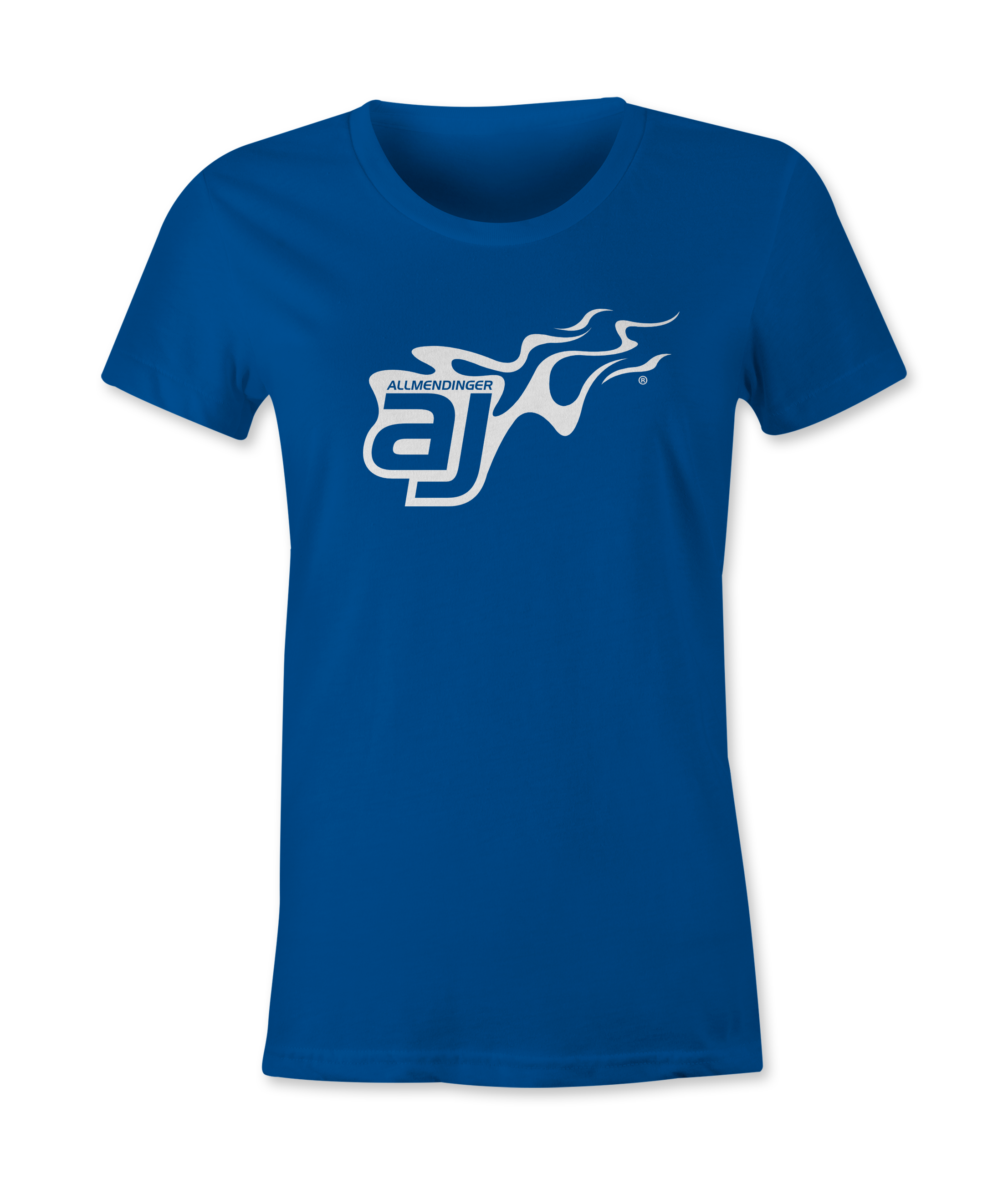 AJ Allmendinger - Women's Basic Tee White Flame Logo