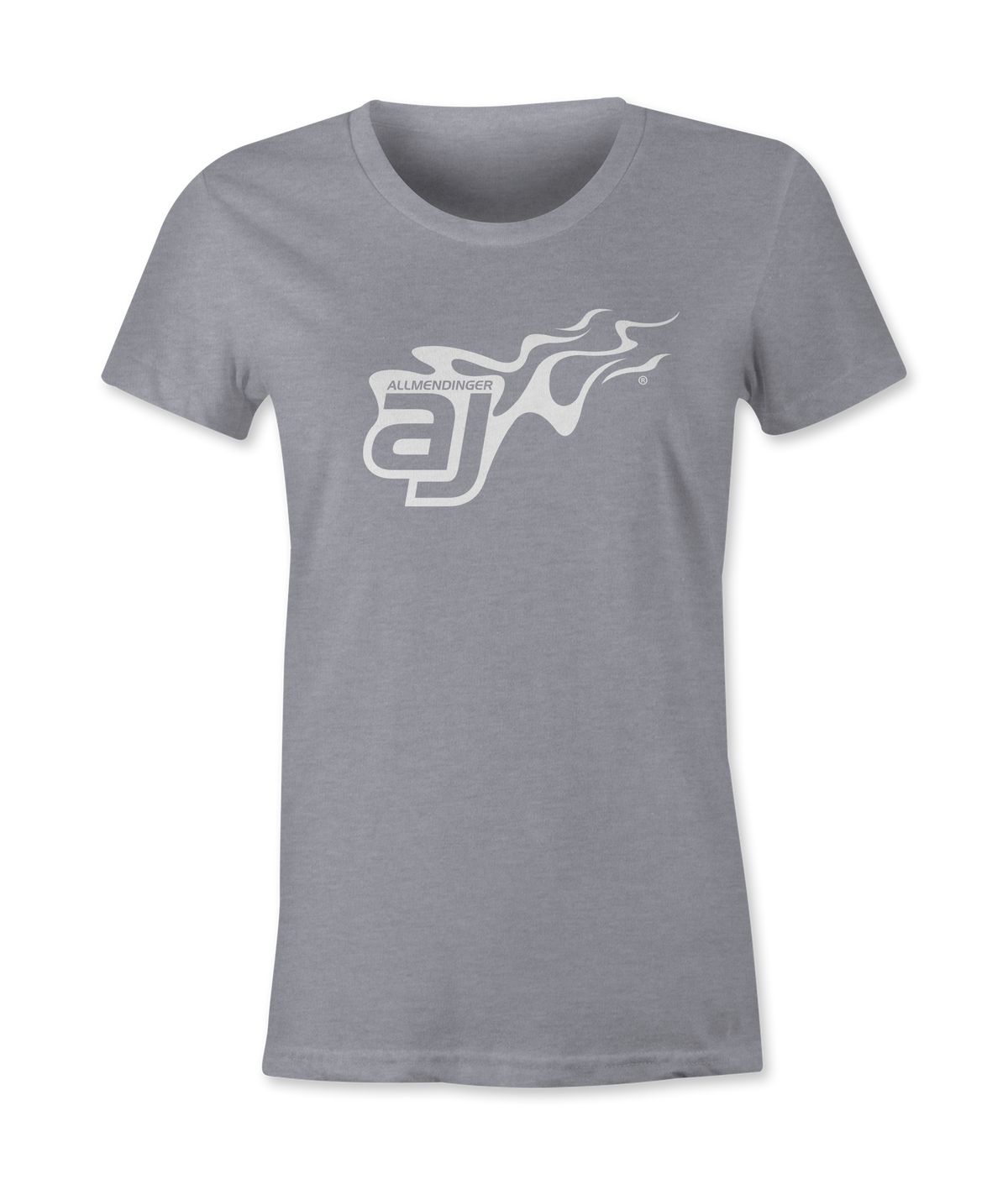 AJ Allmendinger - Women's Basic Tee White Flame Logo