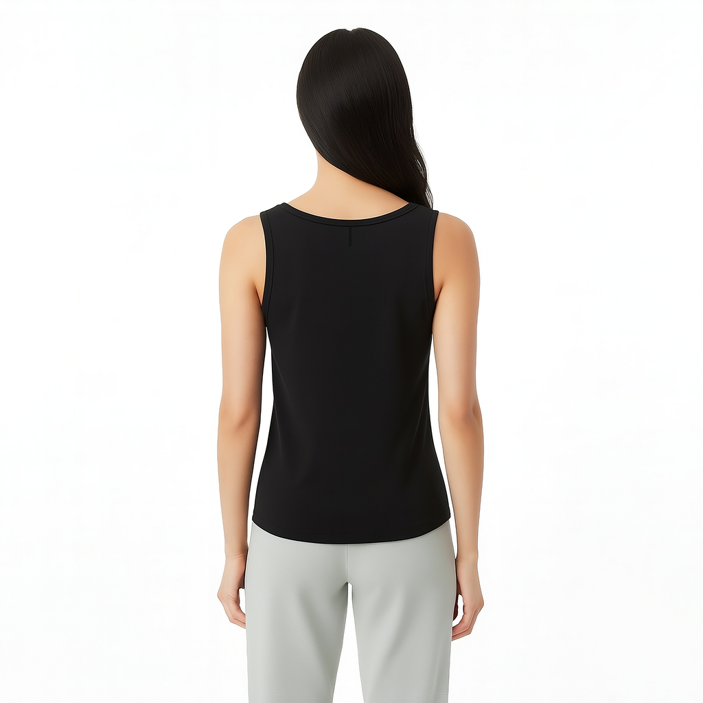 Alexa Black Scoop Neck Tank